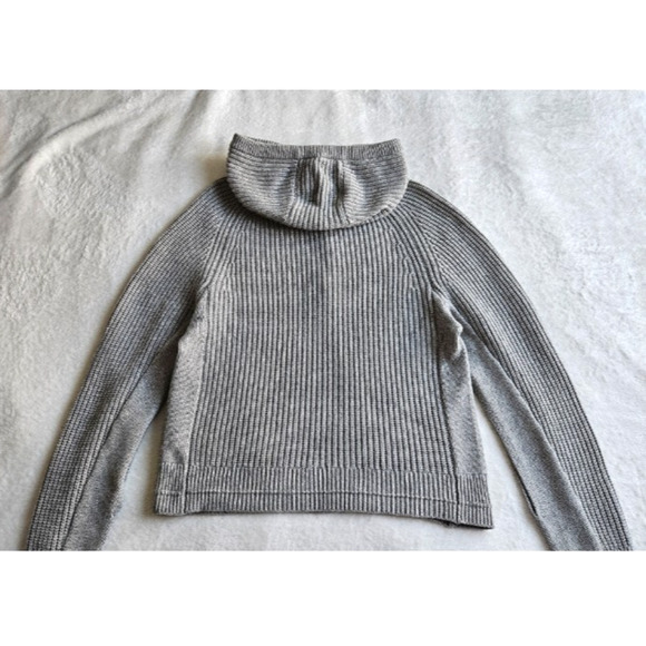 MARIA McMANUS thick cashmere-blend "fisherman rib hoodie" goop sweater $1,050 s - Picture 13 of 16